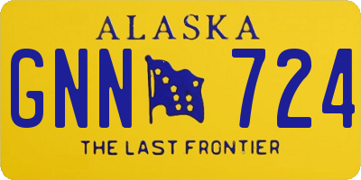 AK license plate GNN724