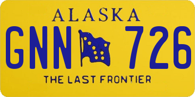 AK license plate GNN726