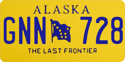 AK license plate GNN728