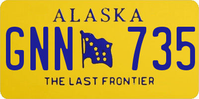 AK license plate GNN735