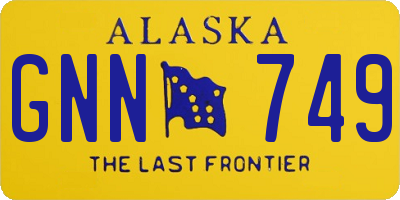 AK license plate GNN749