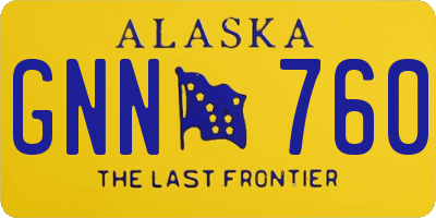 AK license plate GNN760