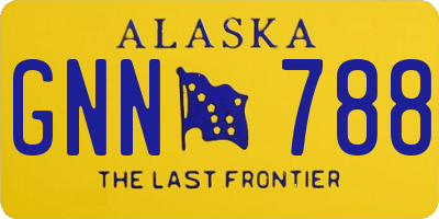 AK license plate GNN788