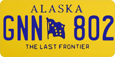 AK license plate GNN802