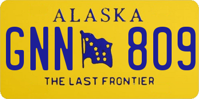 AK license plate GNN809