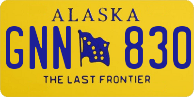 AK license plate GNN830