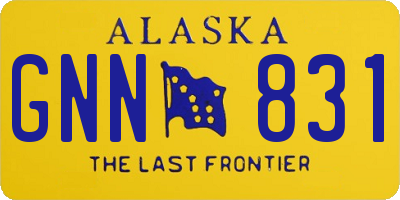AK license plate GNN831