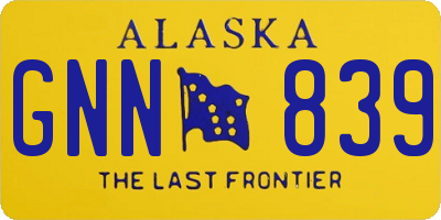 AK license plate GNN839