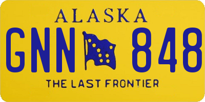 AK license plate GNN848