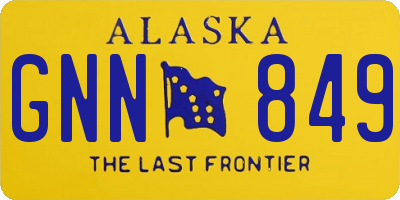 AK license plate GNN849