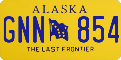 AK license plate GNN854