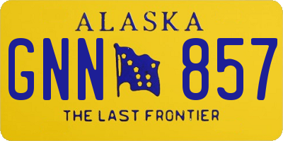 AK license plate GNN857