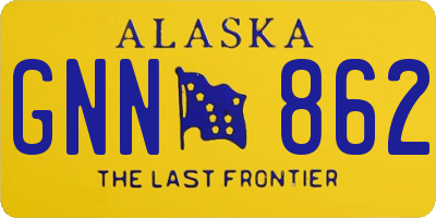 AK license plate GNN862