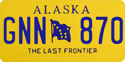 AK license plate GNN870