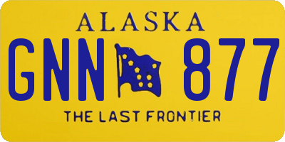 AK license plate GNN877