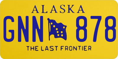 AK license plate GNN878