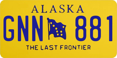 AK license plate GNN881