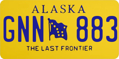 AK license plate GNN883