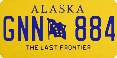 AK license plate GNN884