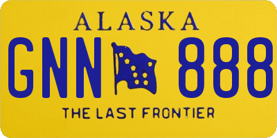 AK license plate GNN888