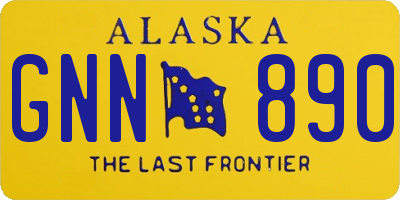 AK license plate GNN890