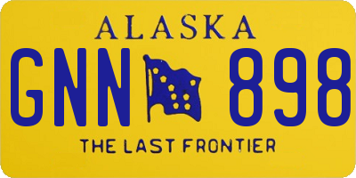 AK license plate GNN898