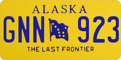 AK license plate GNN923