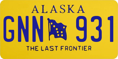 AK license plate GNN931