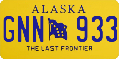 AK license plate GNN933