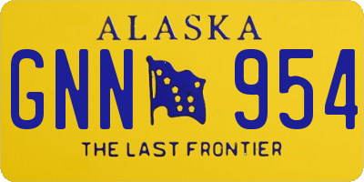 AK license plate GNN954