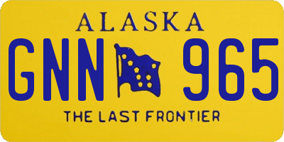 AK license plate GNN965