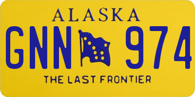 AK license plate GNN974