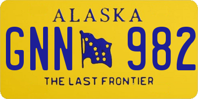 AK license plate GNN982