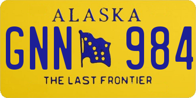 AK license plate GNN984