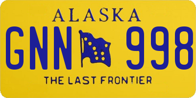 AK license plate GNN998