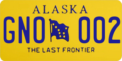 AK license plate GNO002