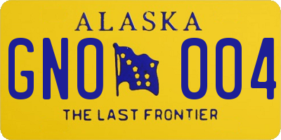 AK license plate GNO004
