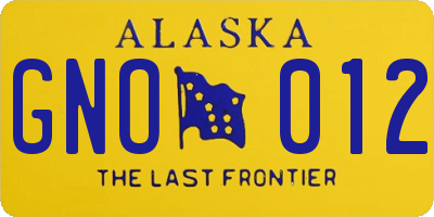 AK license plate GNO012