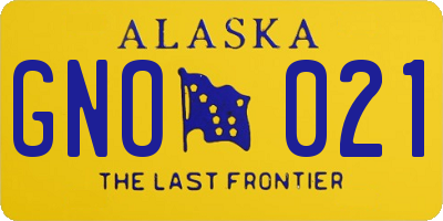 AK license plate GNO021