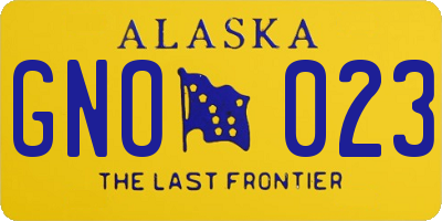 AK license plate GNO023