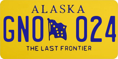 AK license plate GNO024