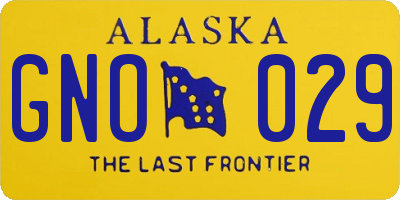 AK license plate GNO029