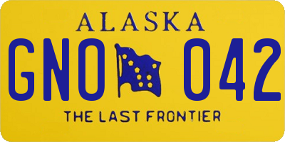 AK license plate GNO042