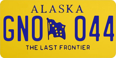 AK license plate GNO044