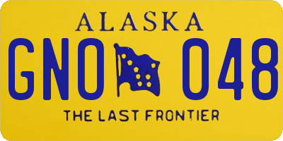 AK license plate GNO048