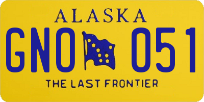 AK license plate GNO051