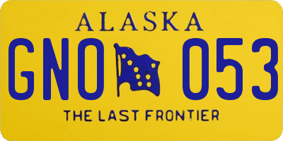 AK license plate GNO053