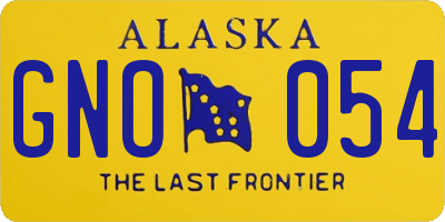 AK license plate GNO054