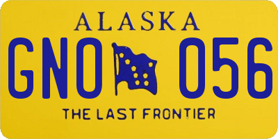 AK license plate GNO056