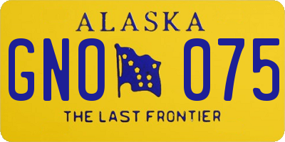 AK license plate GNO075